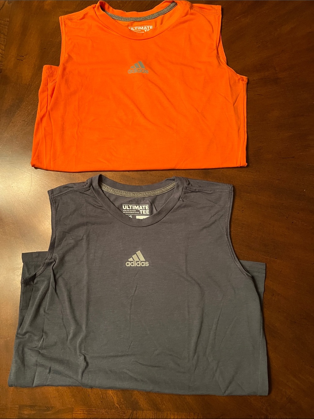 adidas Kids Sleeveless Tank Tops - Orange & Gray Set